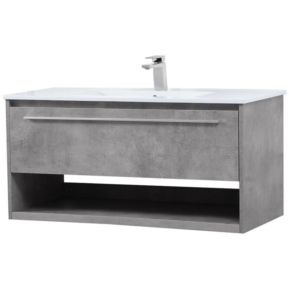 Elegant Decor 42" - Single / Grey / Modern Wheel Care