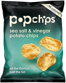popchips Sea Salt & Vinegar Popped Potato Crisps 23g