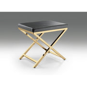 PU Chair with Chrome Base Black/Gold by Bed Bath & Beyond – Polyurethane, Black, Model Beyond