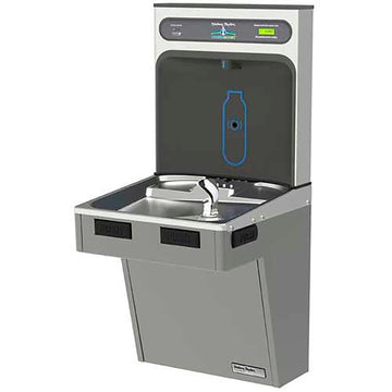 Water Cooler W/HydroBoost Water Refilling Station by Halsey Taylor – 300 Stainless Steel, Light Gray, Model HTHB-HAC8PV-NF