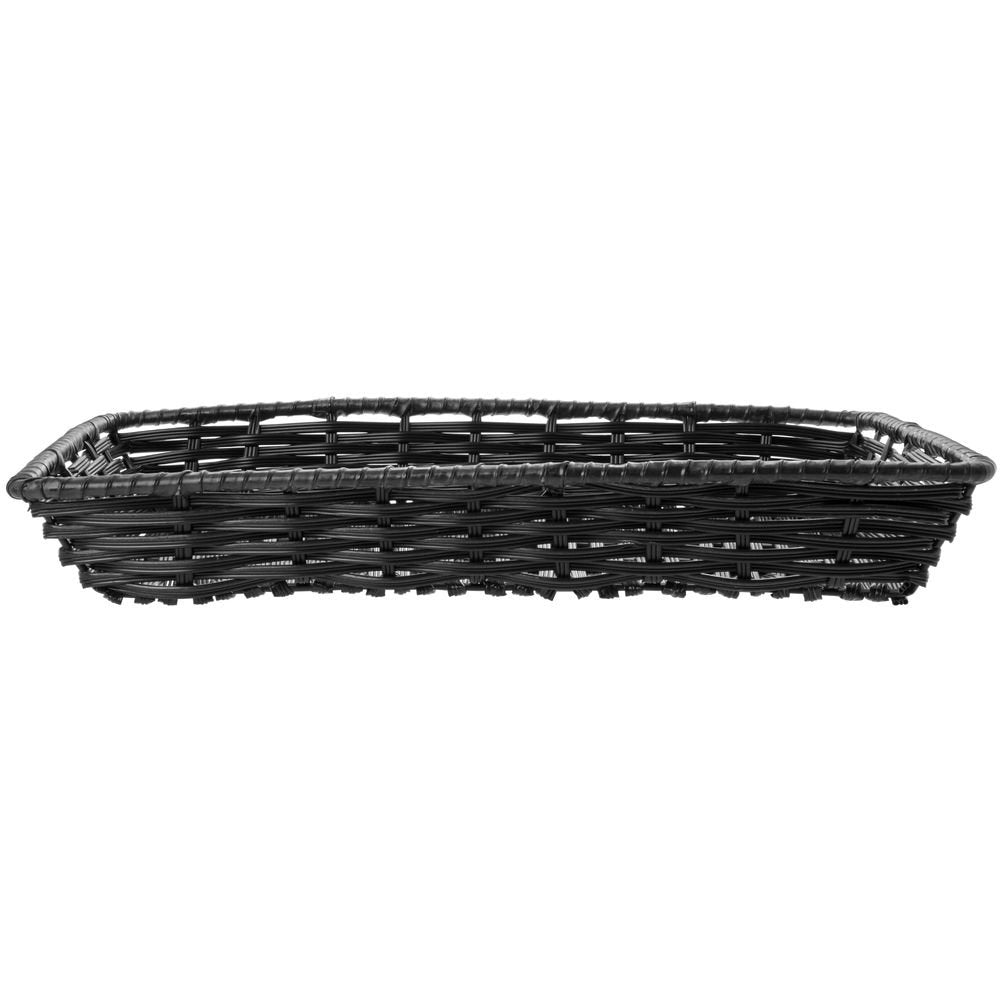 HUBERT Black / 18"Lx12"Wx2.5"D no handle / Modern Shelf Baskets