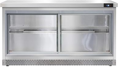 SW60-SGD-FB Two Section Work Top Refrigerator 60" W, With Sliding Glass Doors & Front Breathing