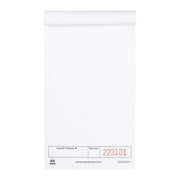 AmerCare Royal White Unlined Guest Check Paper Receipt Book, Carbonless Order Book, 1 Part Booked, Case of 100 Server Notepad
