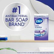 Antibacterial Bar Soap by Dial – 4 Ounce (Pack of 8), Purple, Pack of 8