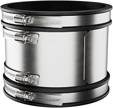 Fernco 1002-55RC Shielded Below Ground Sewer Pipe Coupling for Clay to Cast Iron, Plastic or Steel Plumbing Waste Connections