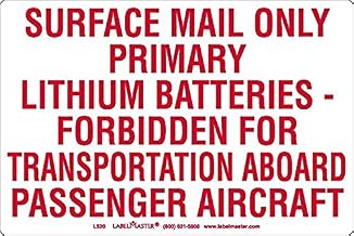 Labelmaster L520 USPS Lithium Battery Marking, Paper, 4" x 6" (Pack of 500)