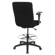 Global Industrial Drafting Stool by Sim Imports – Black, Model GF-81134H