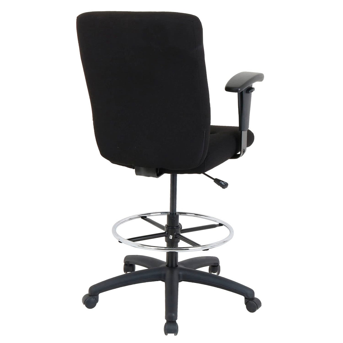 Global Industrial Drafting Stool by Sim Imports – Black, Model GF-81134H