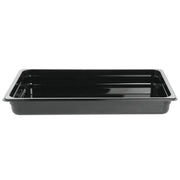 Camwear Full Size Black Polycarbonate Cold Food Pan - 2 1/2"D by Cambro – 2.5 inches, Polycarbonate, Black