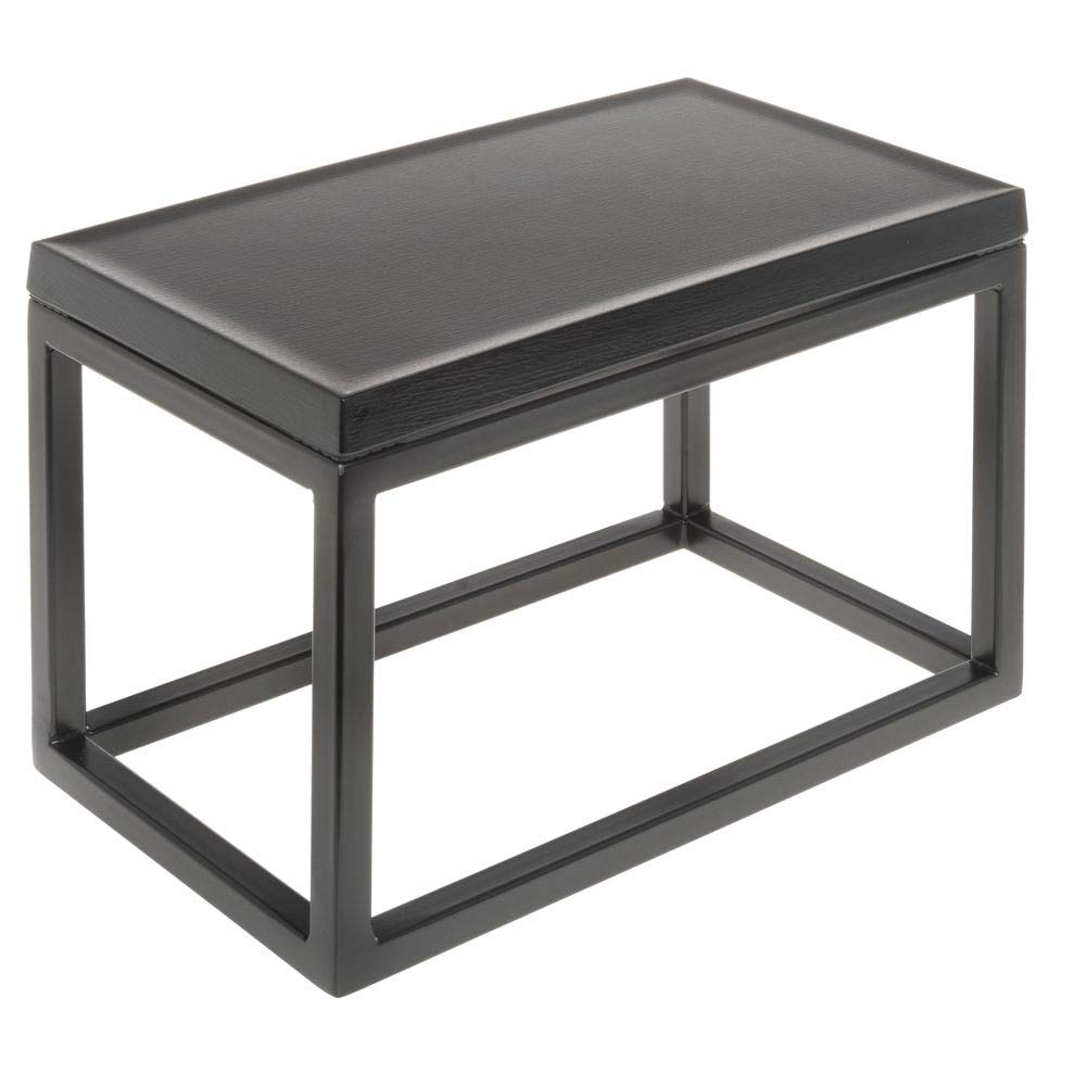 Black Display Riser with Black Top - 7" H by HUBERT – Metal, Black, Model 73114+98771
