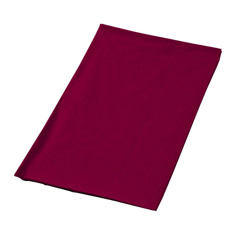 Dinner Napkin by Hoffmaster – 17" x 15", Paper, Burgundy, Pack of 1000, Model 180524