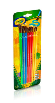 Kids Paint Brush Set (8ct) by Crayola – Assorted, CRAYONS, Multicolored, Pack of 12, Model 05-3516