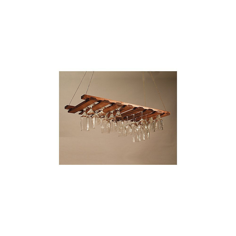 American Metalcraft Walnut / 35" L x 14" W x 1.5" H / Unique Stemware Racks
