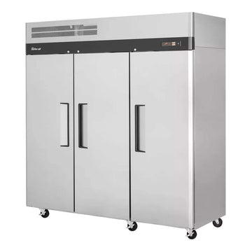 Commercial Kitchen Upright Refrigerator by Turbo Air – 65.8 cubic_feet, Stainless Steel, Grey, Model M3R72-3-N