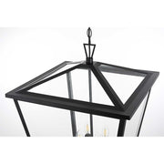 Oxford Four Light Outdoor Pendant Black by Lighting Design – Iron, Black, Model OD334H27BK