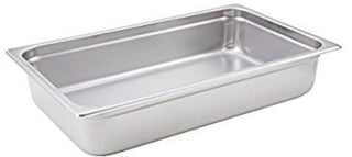 Full Size Steam Table Pan- 4 Deep [ SPJH-104] by Winco – 1 Pan, 22 ga 18/8 Stainless Steel, Silver, Model SPJH104