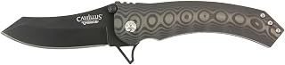 Camillus Jolt 8.5" Durable Lightweight D2 Tool Steel Straight Edge Every Day Folding Pocket Knife with Carbon Fiber Handle & Pocket Clip