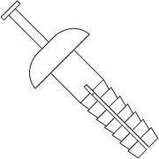 Zinc Plated Steel Hammer Drive Anchor 1/4" Diameter x 1 1/2" Length (Pack of 100)