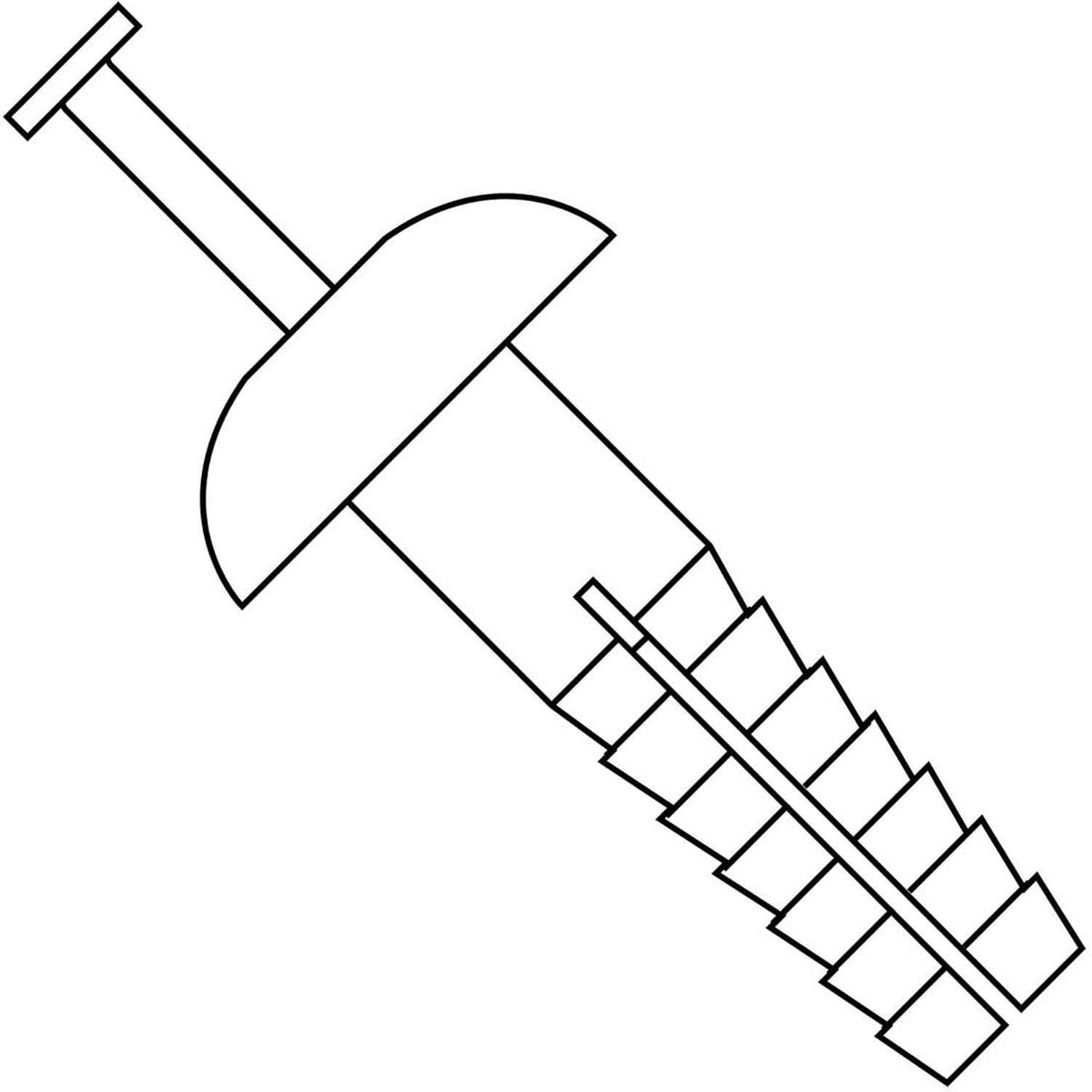 Zinc Plated Steel Hammer Drive Anchor 1/4" Diameter x 1 1/4" Length (Pack of 100) by Small Parts – 1.25 inches, Alloy Steel, zinc, Pack of 100