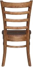 Solid Hardwood Side Chair with Distressed-Finish by Furnifact – Wood, Distressed Oak