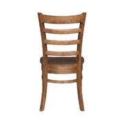 Solid Hardwood Side Chair with Distressed-Finish by Furnifact – Wood, Distressed Oak