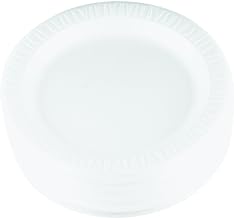 Dart 9PWQR 9 in White Laminated Foam Plate (Case of 500)
