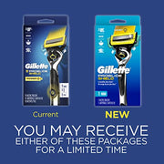 Gillette 1 Count (Pack of 2) / Handle + 1 Refill / Black Cartridge Razors