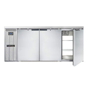 BBC79-SS-PT Three Section Refrigerated Pass-Thru Back Bar Cooler by Continental Refrigerator – 28.0 cubic_feet