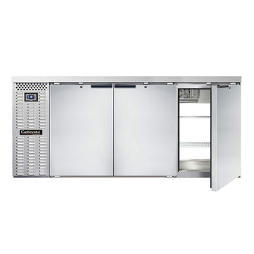 BBC79-SS-PT Three Section Refrigerated Pass-Thru Back Bar Cooler by Continental Refrigerator – 28.0 cubic_feet
