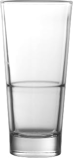 Fortessa Basics Elixir Everyday 12 Pack Set Glassware Kitchen and Barware Great for: Beer, Cocktails, Water, Juice, Iced Tea, Soft Drinks., Cooler Glass, 16 Ounce