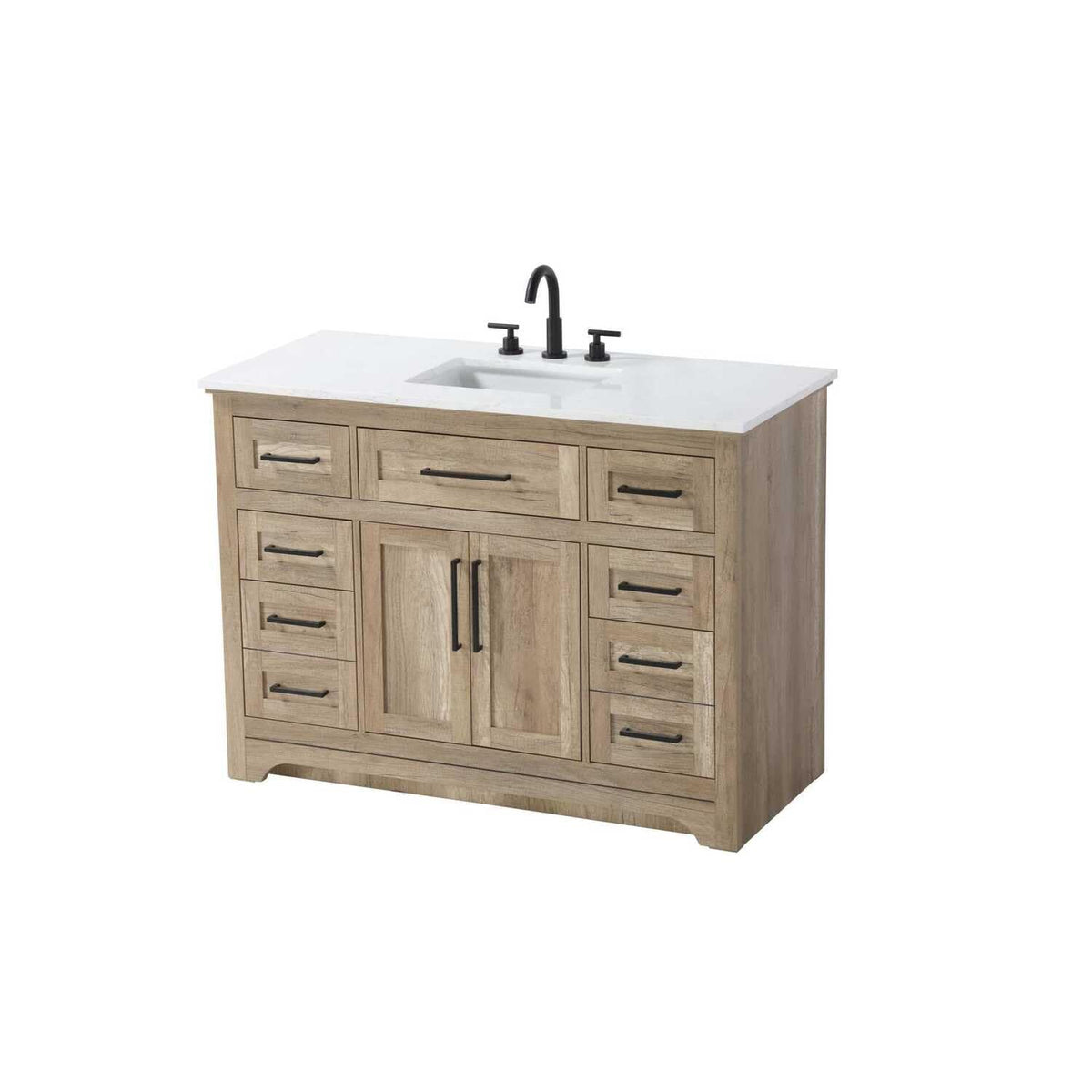 48" Single Bathroom Vanity in Natural Oak by Elegant Kitchen and Bath – unspecified, Aluminum, Oak, Model VF85048NT
