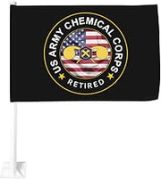 US Chemical Corps Retired 12x18 Inch Car Flag Tear-Resistant Polyester All-Weather Use Flag Only No Pole Included9