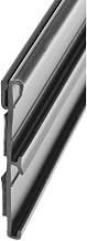 Wall Track Sign Holder with Adhesive Back Black Plastic 2 Channel - 48"L