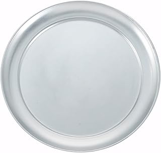 Winco Pizza Pan, 8-Inch, Wide Rim | Easy transport, Even heating, Great for Pizza Baking, Crisp Crusts, Pizzerias and Foodservice