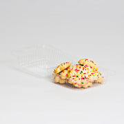 5 5/8" x 5 1/4" x 2 5/8" Clear Plastic Hinged Deli Container - 500 per case by Inline Plastics Corporation – 500.0 milliliters, Polyethylene Terephthalate (PET), Clear, Model SLP20