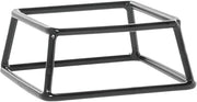 HUBERT Display Pedestal Square Black Rubber-Coated Steel - 7"L x 6"W x 2"H