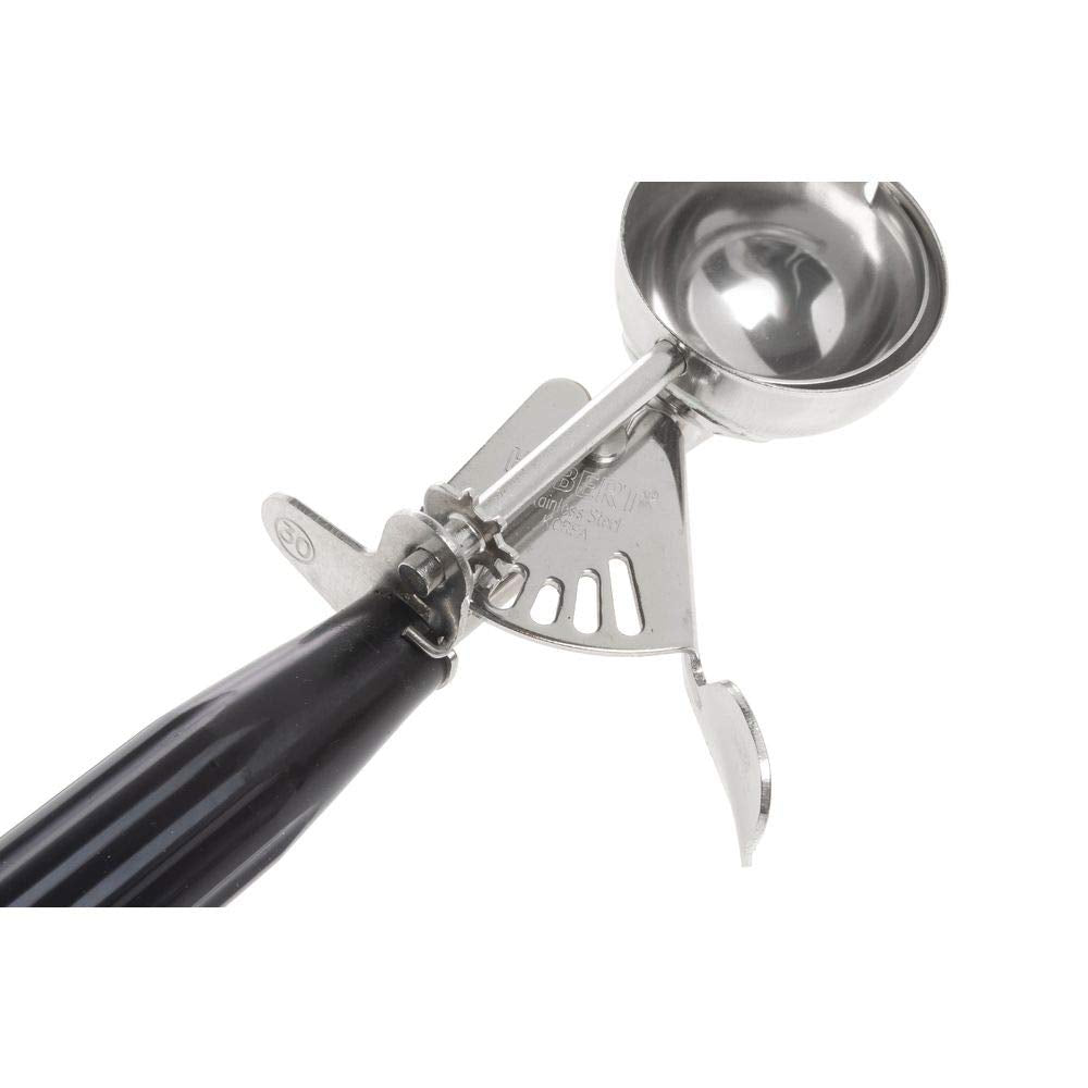 1 1/4 oz Portion Control Disher with Black Polypropylene Handle - # by HUBERT – 1.25 ounces, Plastic, Black, Model 67555