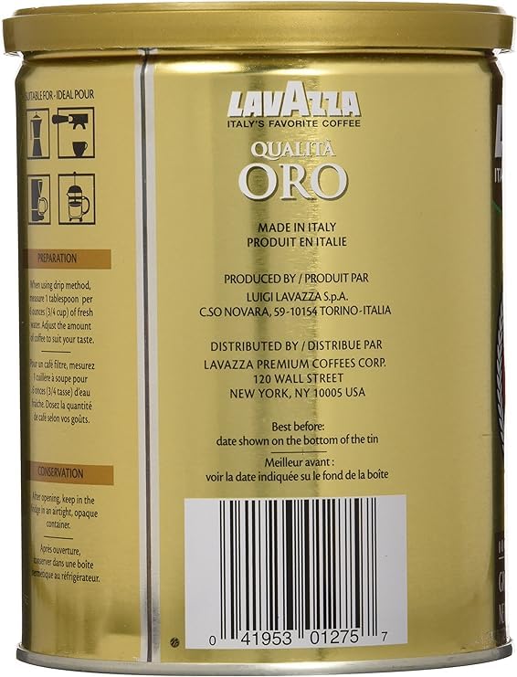 Lavazza Qualita Oro / 8.8 Ounce (Pack of 12) / 1 Ground Coffee