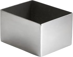 American Metalcraft SSPH4 Stainless Steel Rectangular Sugar Packet Holder, 2.75" L x 3.25" W, Satin Finish , Silver