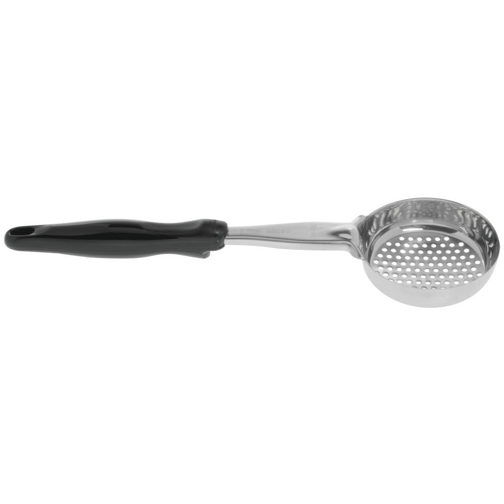 Jacob's Pride 6 Oz. Black Perforated Spoodle Utensil by Vollrath – Stainless Steel, Silver, Model 6432620