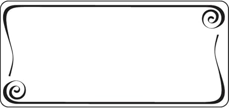 HUBERT White 12-Up Laser Labels Black Imprinted Whirly Design - 3 1/2"L x 1 5/8"H, 780 per Pack