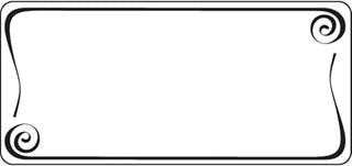 HUBERT White 12-Up Laser Labels Black Imprinted Whirly Design - 3 1/2"L x 1 5/8"H, 780 per Pack