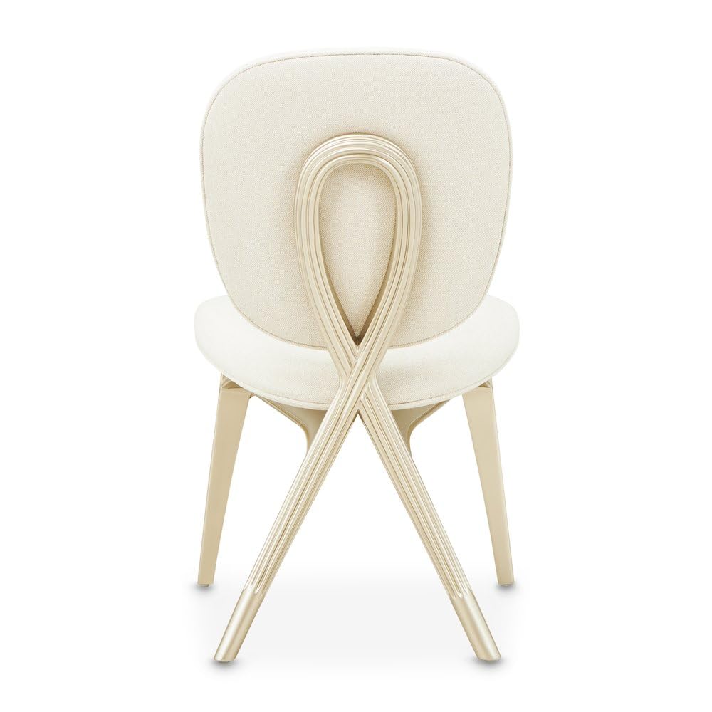 Brand Camellia Field Caramel Vanity Chair by Michael Amini – 27"D x 21"W x 38"H, Solid; Manufactured Wood, Caramel, Model N9090244-134