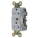 Duplex Receptacle by Hubbell – Nylon, White, Model HBL5362W