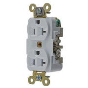 Duplex Receptacle by Hubbell – Nylon, White, Model HBL5362W