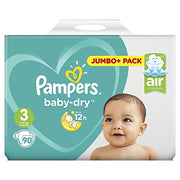 Pampers Baby Dry – size 3, Cotton, White, Model 81616969