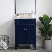 Elegant Decor 24" - Single / Blue,gold / Modern Wheel Care