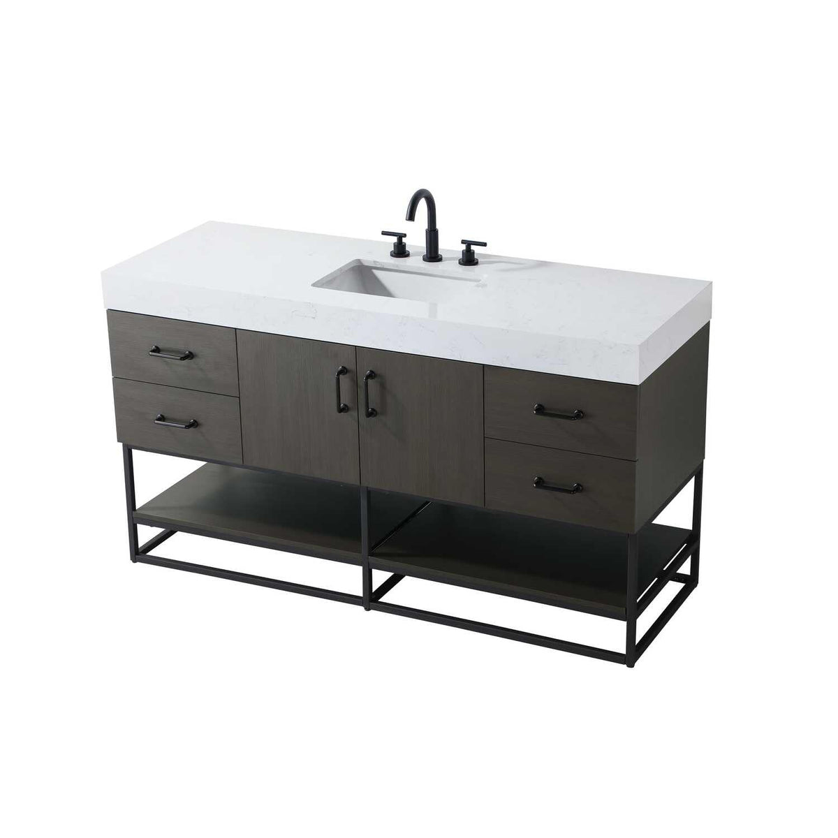 Caroline Bathroom Vanity Mocha Brown by Lighting Design – Wood, Mocha Brown