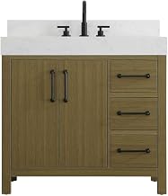 Elegant Kitchen and Bath 36" Single Bathroom Vanity in Chestnut Brown