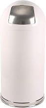 Witt Industries 15DTWH Steel 15-Gallon Standard Dome Top Indoor Waste Receptacle with Galvanized Liner, Round, 35" Height, White